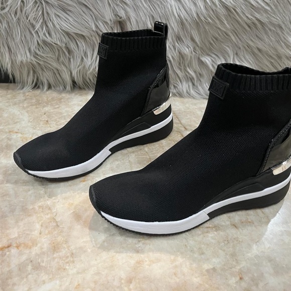 Michael Michael Kors Skyler Wedge Bootie Sock Sneakers - Women - Picture 2 of 7